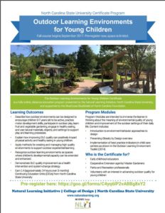 Cover photo for Outdoor Learning Environments for Young Children - Design Certification