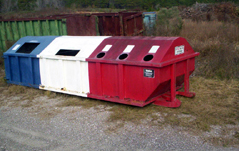 picture of recycling bins