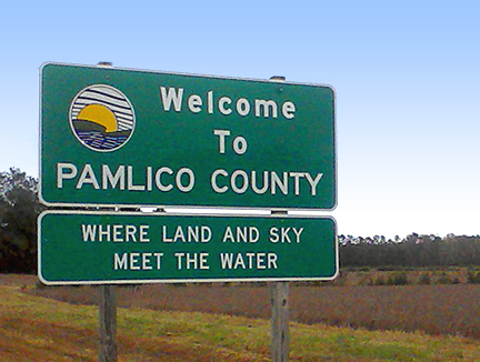 Welcome to Pamlico County sign